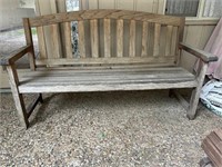 Large Outdoor Wooden Bench