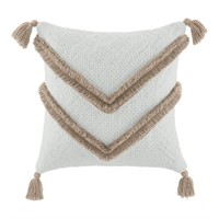 W2166  20 X 20in Putty Square Outdoor Throw Pillow