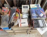 Box Of Electrical Parts And Tools