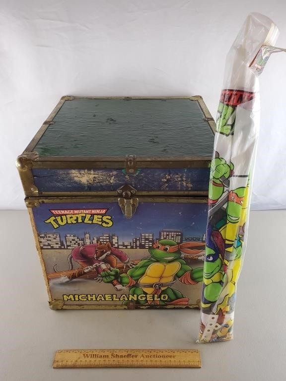 Vintage TMNT Toy Box & Kite