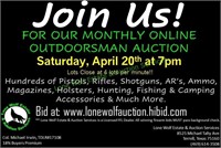 MONTHLY OUTDOORSMAN AUCTION
