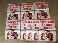 Vintage Circus Posters Hanneford 21 x 28"