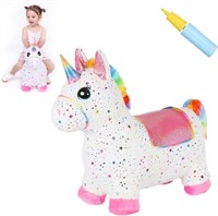 INPANY Bouncy Unicorn Bouncy Horse for Toddlers- B