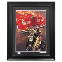 Scott Jacobs, "Harley & Car" Framed Limited Editio
