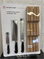 Wusthof classic 4-piece prep knife in drawer set
