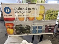 Idesign kitchen and pantry storage bin 18 piece