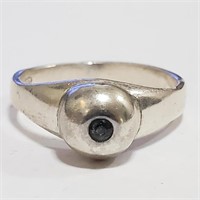 Sterling Silver Blue Gemstone Ring SJC
