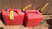 (2)  5 GAL GAS CANS