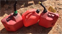 (3) 2 GAL GAS CANS