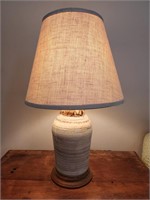 Pottery  & Wood Base Table Lamp