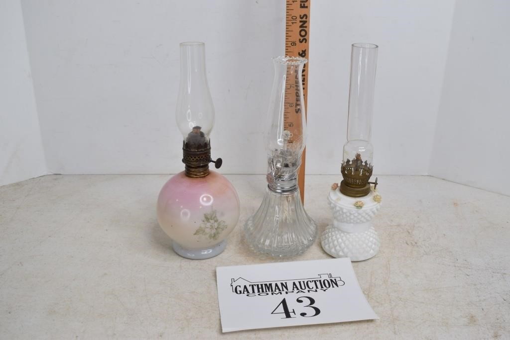 (3) Small Oil Lamps