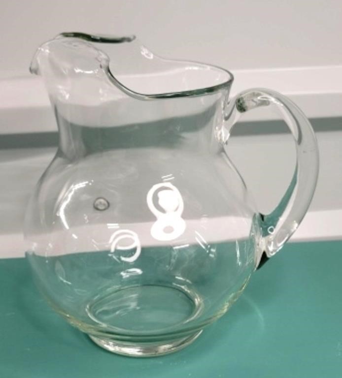 Crystal Pitcher 9" h