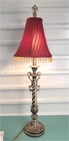 Tall Table Lamp Red hexagon Shaped Lamp