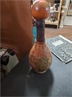 Made in Italy wood map bottle