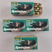 Remington Viper .22LR Ammo 3 Full 1 Partial Boxes