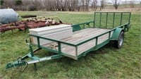 7x12 Utility Trailer w/ Mounted Toolbox