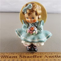 1950s Hummel Girl w/ Flowers Figurine 5" H