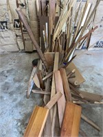 Lot Of Assorted Scrap Wood & Dowels