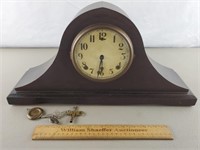 1907 Gilbert Mantle Clock w/ Key 20" L