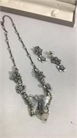 Lovely Butterfly Necklace & Earrings K16B