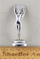 Vintage Nude Lady Hood Ornament 3 & 1/2" H