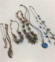 Six Necklaces Most with Stone Accents K16B