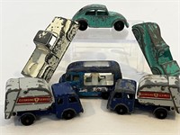 Vintage Lot Of 6 Metal Toy  Cars