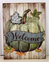 Fall Wall Art with Metal Accents