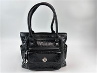 Brighton Black Leather Handbag 13"