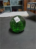 Dark green glass paper weight
