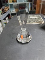 Large clear glass Perfume bottle