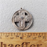 WWII Servicemans St. Christopher Pendant Silver