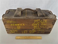 WWII 40mm Anti Aircraft Ammo Crate 1944