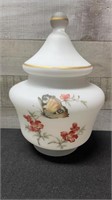 Vintage Norleans Butterfly & Flower Apothecary Jar