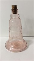 Rare Wheaton Pink Glass Liberty Bell Bottle U16I