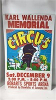 1978 Karl Wallenda Sarasota FL Circus Poster U15C