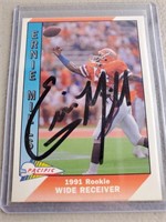 1991 Pacific Ernie Mills Signed Football Card