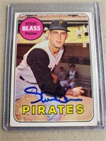 1969 Topps Steve Blass Signed Baseball Card