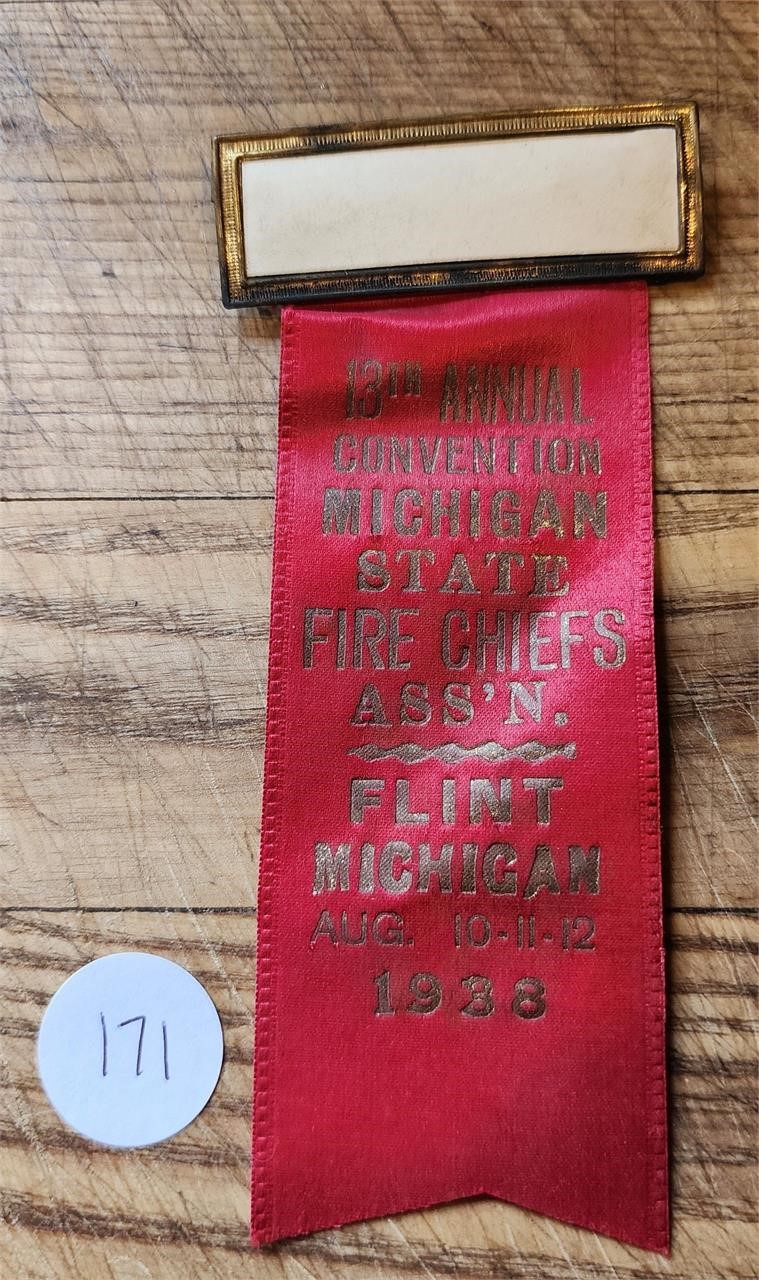 1938 Flint, Michigan Fireman's Award