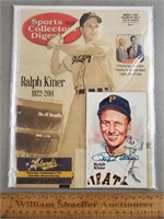 Ralph Kiner Magazine & Signed Card