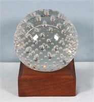Vintage Lighted Controlled Bubble Paperweight