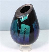 Contemporary Cased Blown Art Glass Vase