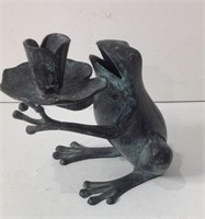 Andrea By Sadek Bronze Frog Candleholder U15A
