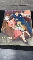 Rare Original 1936-1937 Eaton's Of Canada Fall & W