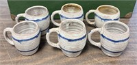 4" A SET OF 6 CUPS FROM JOE OWENS POTTERY / SHIPS