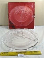 Mikasa Christmas Glass Platter with Box