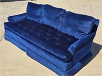 MCM Electric Blue Sofa WOW! Mid Century Couch