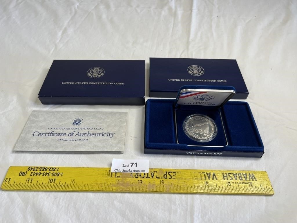 1987 United States Constitution Silver Dollar Coin