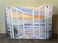 Original Acrylic Large Beach Painting on Canvas