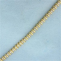 2ct TW Champagne Diamond Tennis Bracelet in 14K Ye